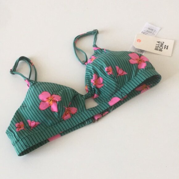 Billabong Seain Green Twist Island Bikini Top Large - Picture 14 of 14